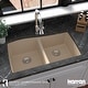 preview thumbnail 62 of 64, Karran Undermount Quartz 33 in. 50/50 Double Bowl Kitchen Sink Kit