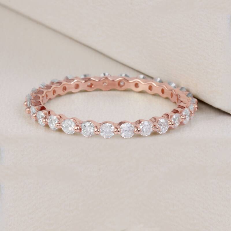 3/4ct TDW Diamond Eternity Wedding Band in 14K Gold for Women