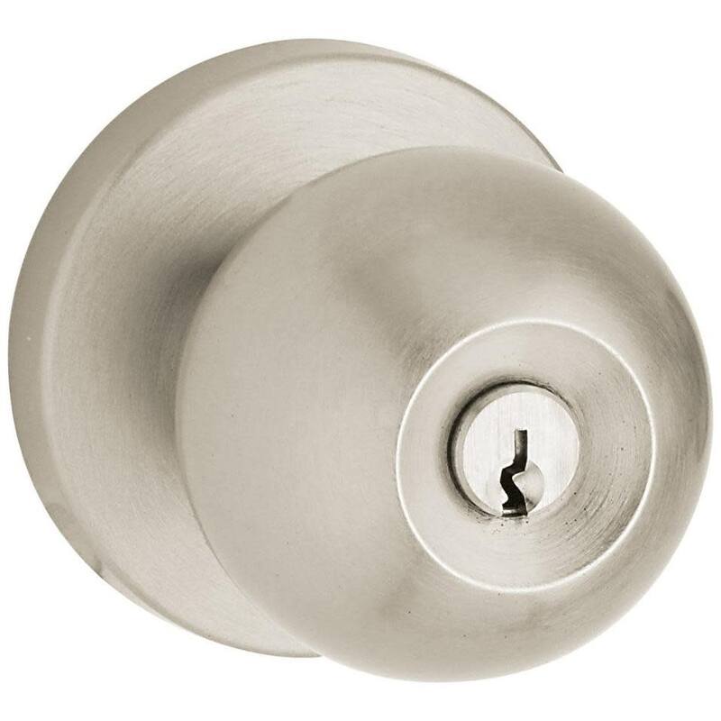 Baldwin Modern Style Keyed Entry Door Knob Set with Modern Rosette and