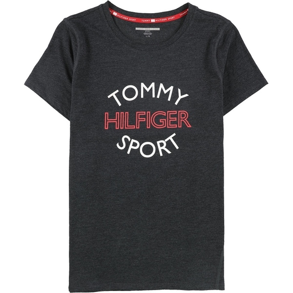 Tommy Hilfiger Womens Logo Basic T-Shirt, Black, Large. Opens flyout.