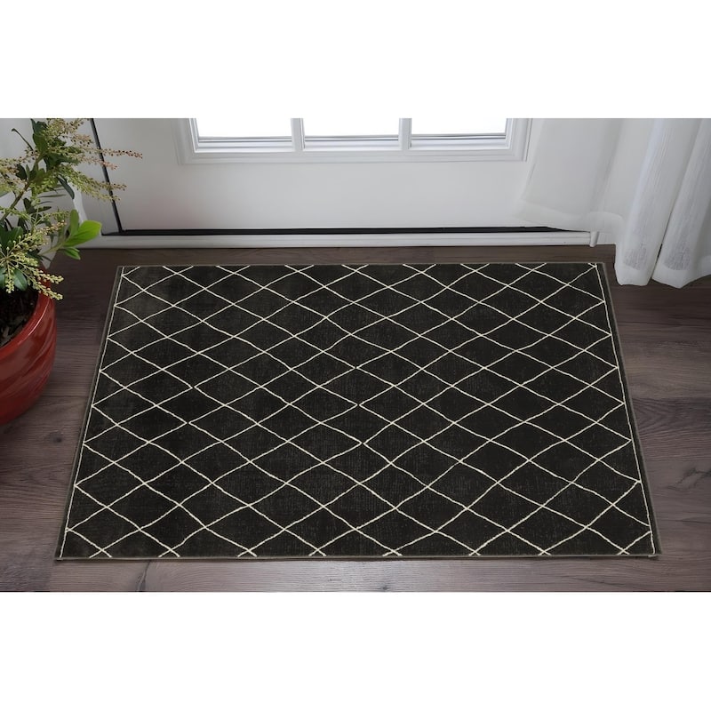 HomeRootsTrellis Transitional Rectangle Area Rug - 59.84' X '39.37' X '0.39