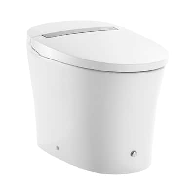 Poitiers Smart Tankless Elongated Toilet, Touchless Vortex Dual-Flush 1.1/1.6 Gpf - 27.16" x 16.14" 18.54"