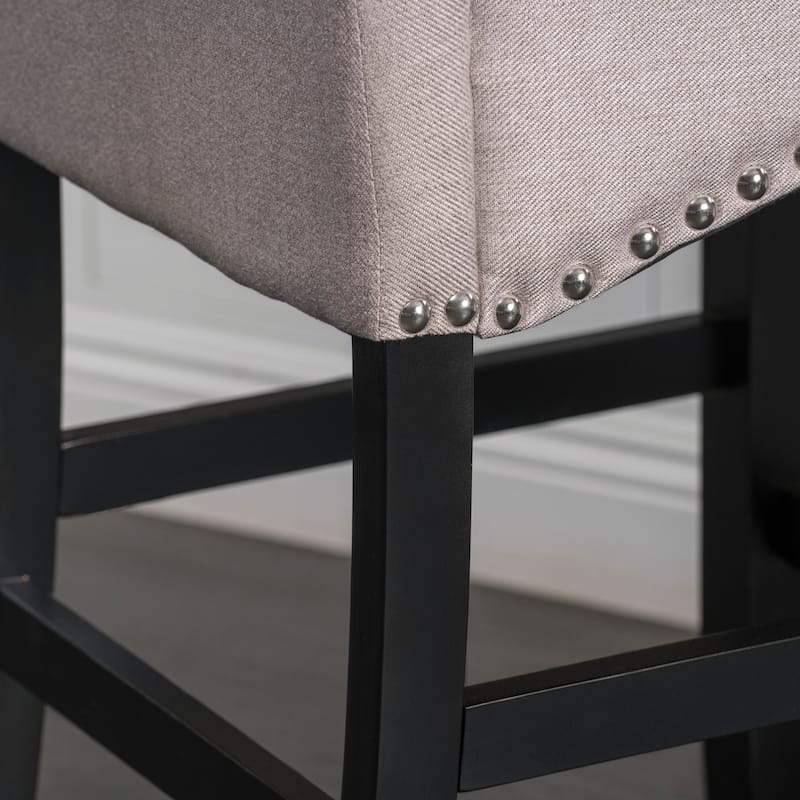Upholstered Counter Stool Side Dining Chair Set of 2