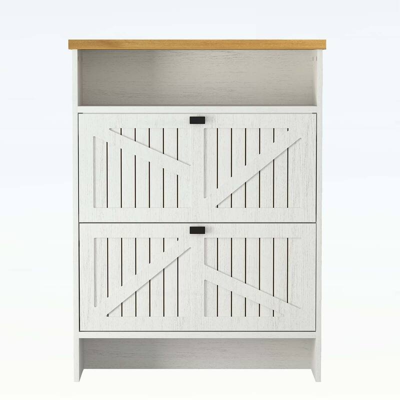 Multi-functional Four-layer Shoe Cabinet with Spacious Storage