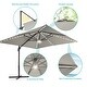 preview thumbnail 12 of 40, BONOSUKI 11.5x9FT LED Cantilever Patio Umbrella with 360 Rotation
