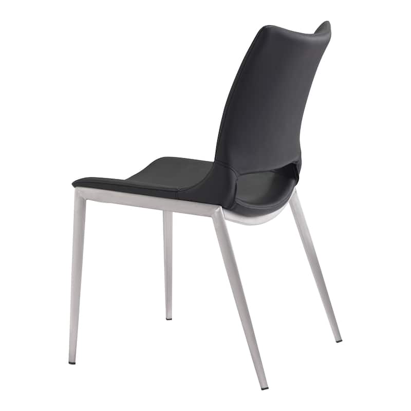 Ace Dining Chair Black & Silver