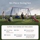 preview thumbnail 3 of 3, Delta Children FunZone Outdoor Metal 6-Piece Swing Set - 2 Swings, 1 Saucer Swing, Slide and Seesaw/Teeter Totter