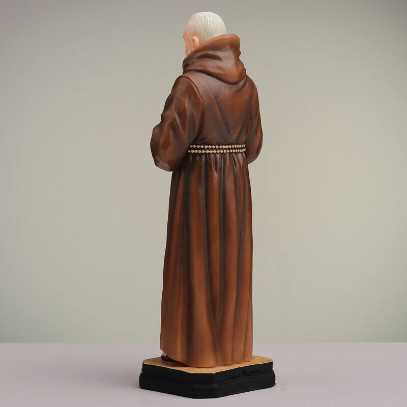 6.3 inches Height Polyresin Saint Pio of Pietrelcina (Padre Pio) Multicolor Finish Figurine