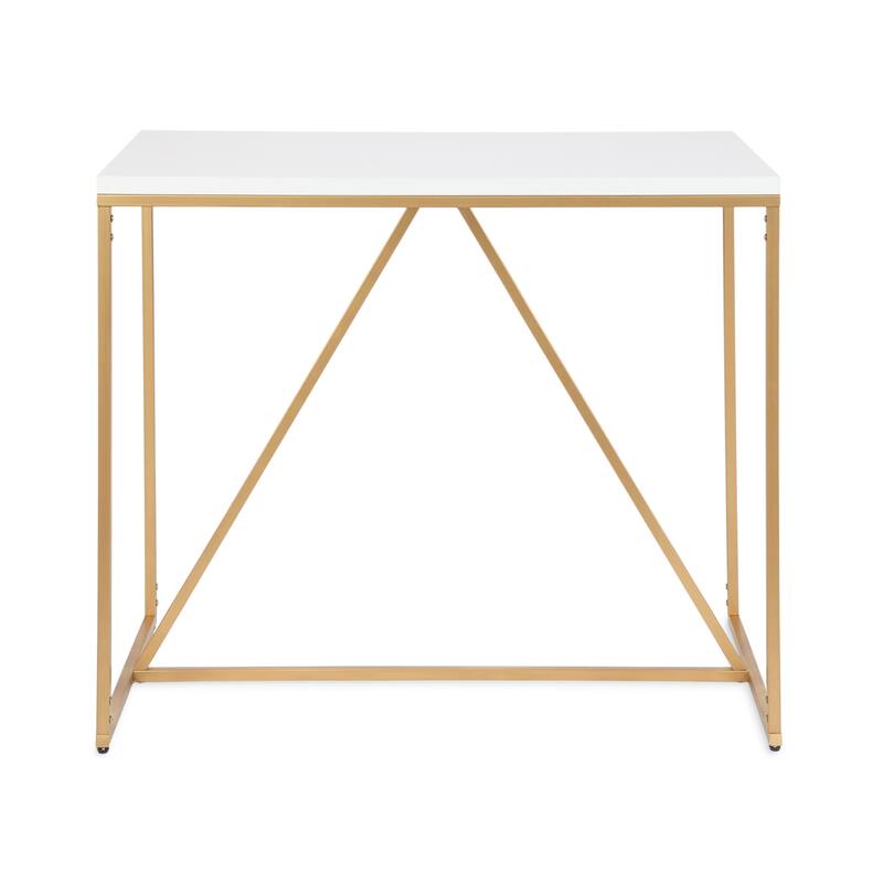 Kate and Laurel Kaya Wood and Metal Counter Height Pub Table - 42x24x36