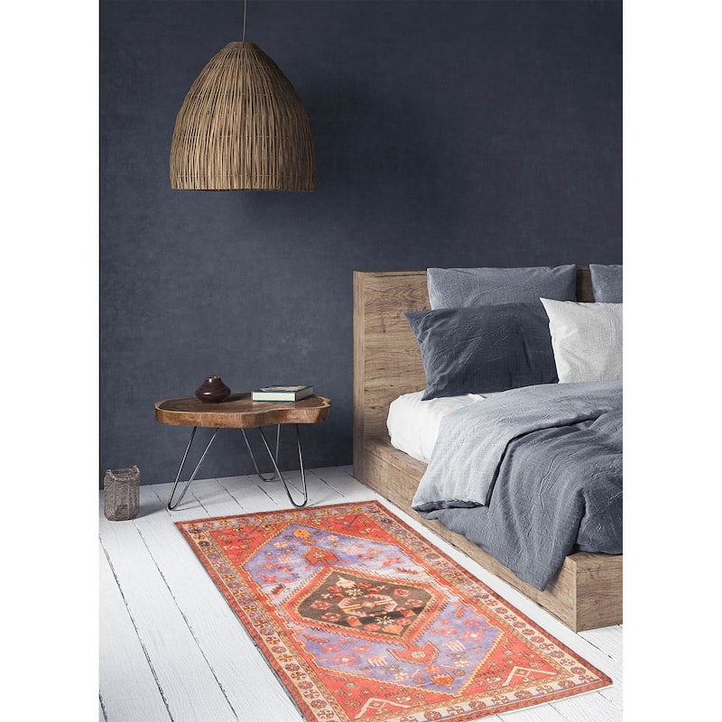 ECARPETGALLERY Hand-knotted Andelz Blue Wool Rug - 4'1 x 6'8