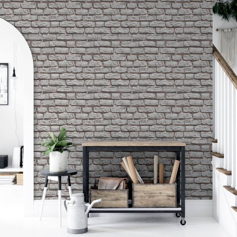 Arthouse Horace Neutral Brick Wallpaper