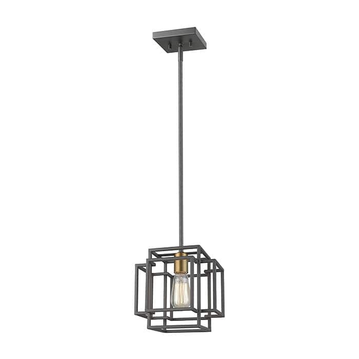 Industrial square hanging light mini cage pendant light fixture home light hanging