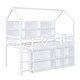 preview thumbnail 7 of 14, Twin Size House Loft Bed with Multiple Storage Shelves