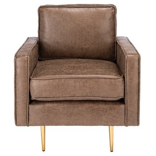 SAFAVIEH Paityn Brown/Gold Accent Chair. - 31" W x 30" D x 33" H