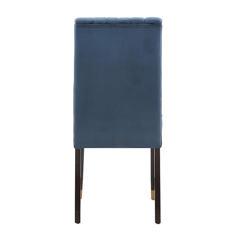 Andrea Velvet Channel Back Dining Chairs (Set of 2) by iNSPIRE Q Modern