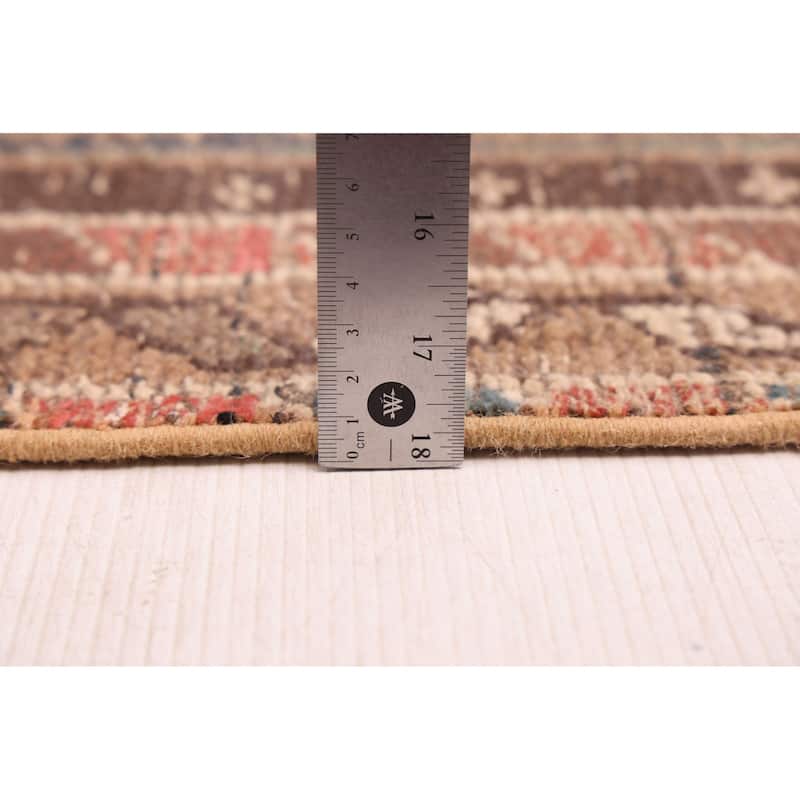 ECARPETGALLERY Hand-knotted Antalya Vintage Brown Wool Rug - 6'3 x 10'6