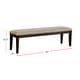 preview thumbnail 3 of 3, Transitional Style Padded Dining Bench in Espresso and Warm Gray