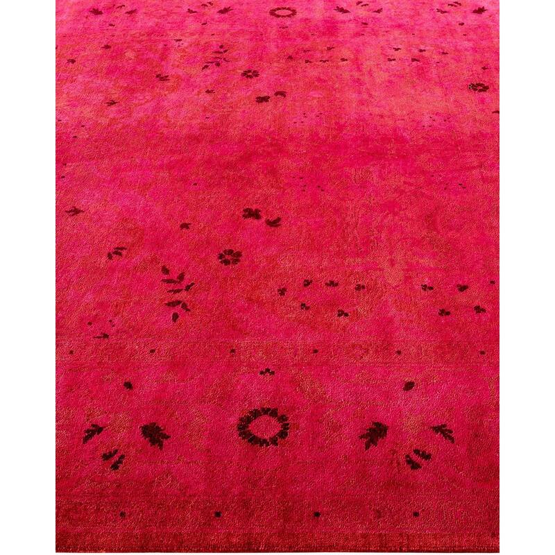 Vibrance, One-of-a-Kind Hand-Knotted Area Rug - Pink, 6' 0" x 9' 3" - 6' 0" x 9' 3"