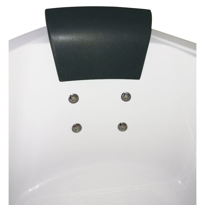 EAGO AM200 5-foot Rounded Modern Double-seat Corner Whirlpool Bathtub