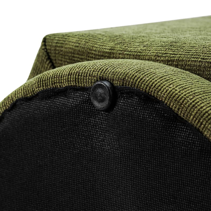 Poly & Bark Hexad Fabric Ottoman - Stain and Spill Resistent Performance Fabric