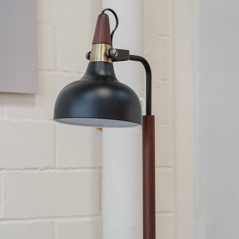 Small Modern Stylish Desk Lamp, Black Table Lamp with Cone Shade 110V