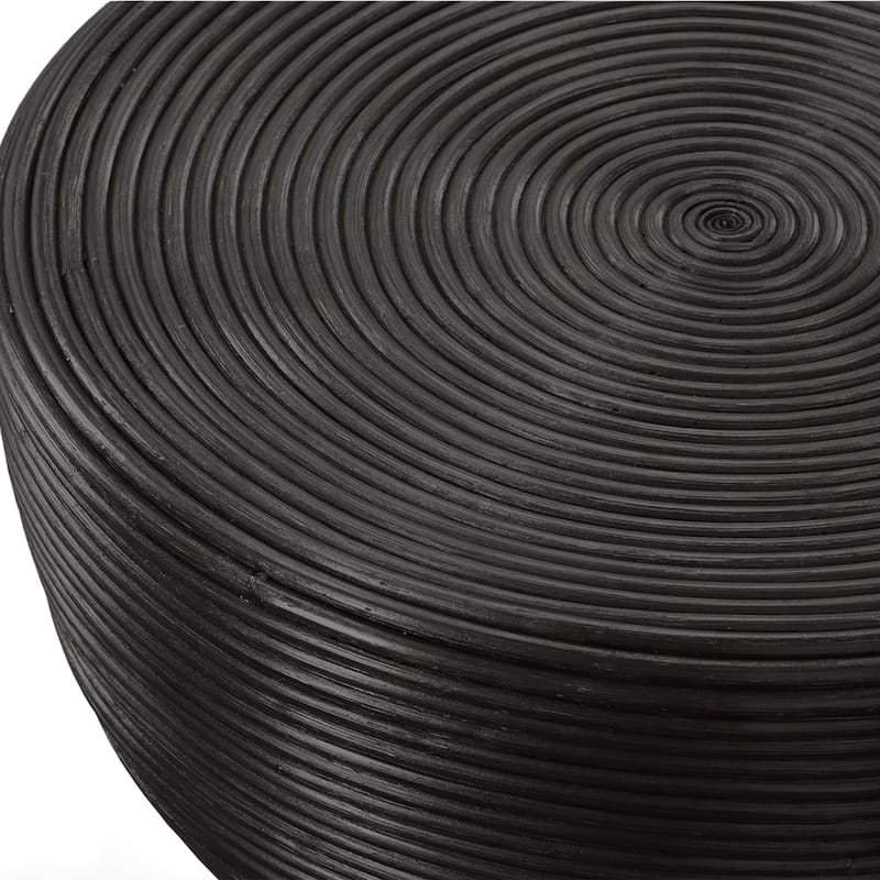 Uttermost Bongo Black Rattan Side Table - 22 W X 22 H X 22 D (in)
