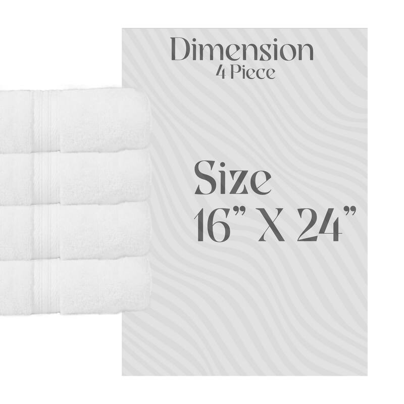 Home Weavers Elegance Essentials 550GSM Cotton Zero Twist Super Absorbent Hand Towel Set of 4