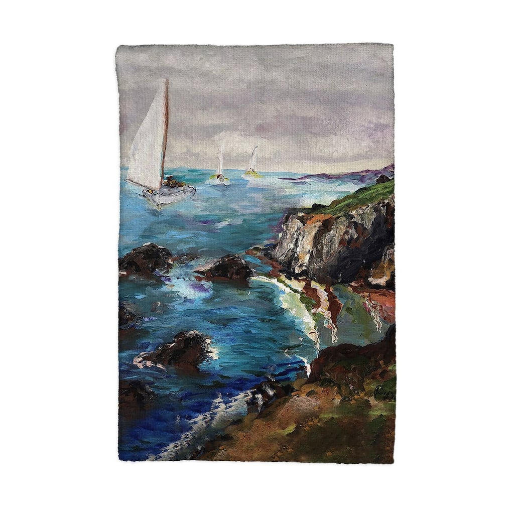 Sailing the Cliffs Kitchen Towel - 16x25