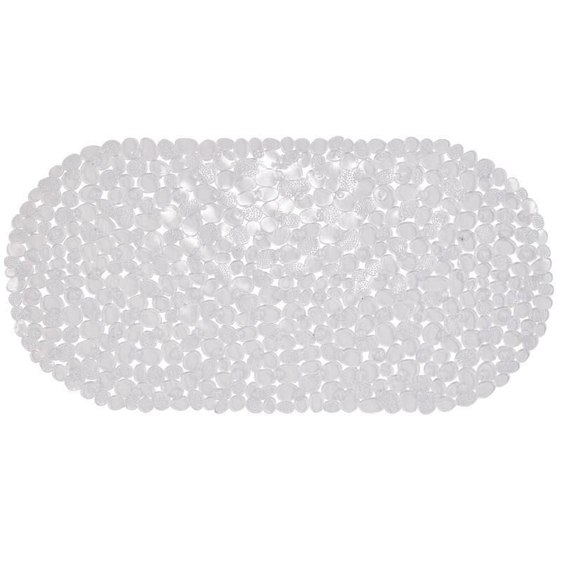 Bath Bliss Extra Long Massaging Texture Design Bath Mat - Clear