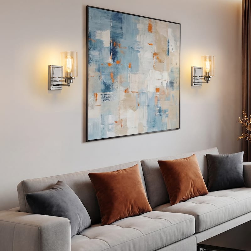 Bathroom Vanity Light,Wall Sconce Lamp Over Mirror with Clear Glass Shade