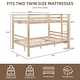preview thumbnail 6 of 10, Full over Full Bunk Bed with Thick Posts,Wooden Bunk Bed with High Guardrail and Ladder for Kids, Teens, Dorm Rooms