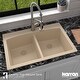 preview thumbnail 35 of 51, Karran Drop-in Quartz 50/50 Double Bowl Kitchen Sink