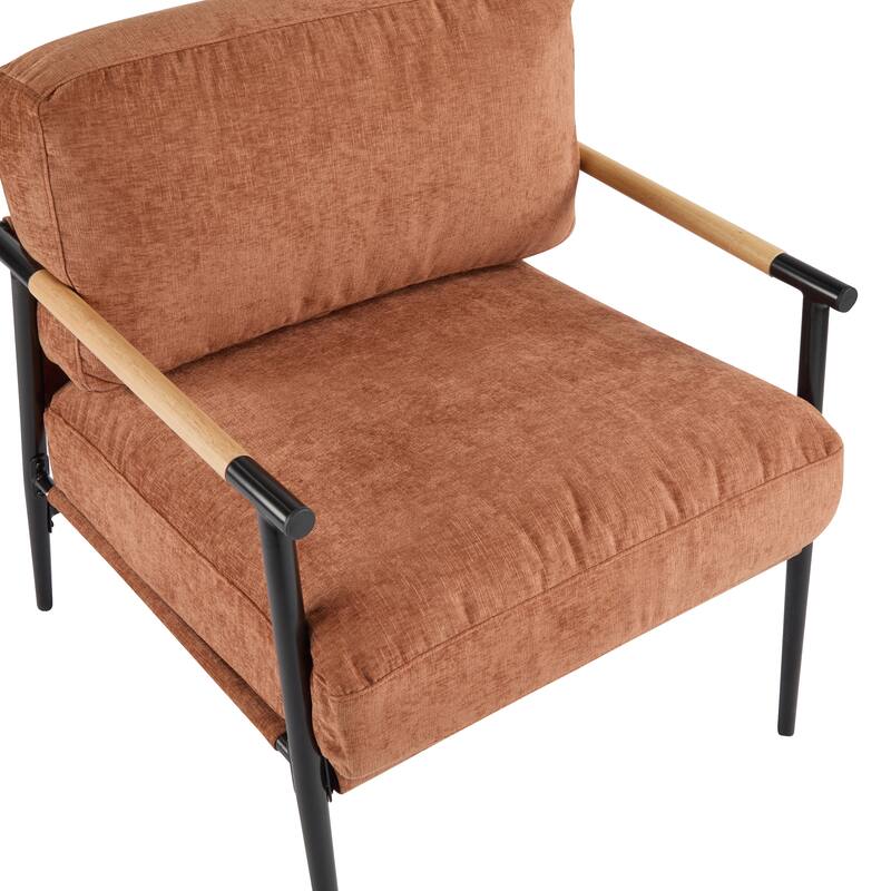 Varsts Modern Upholstered Accent Chair with Wood Frame, Emerald by Christopher Knight Home