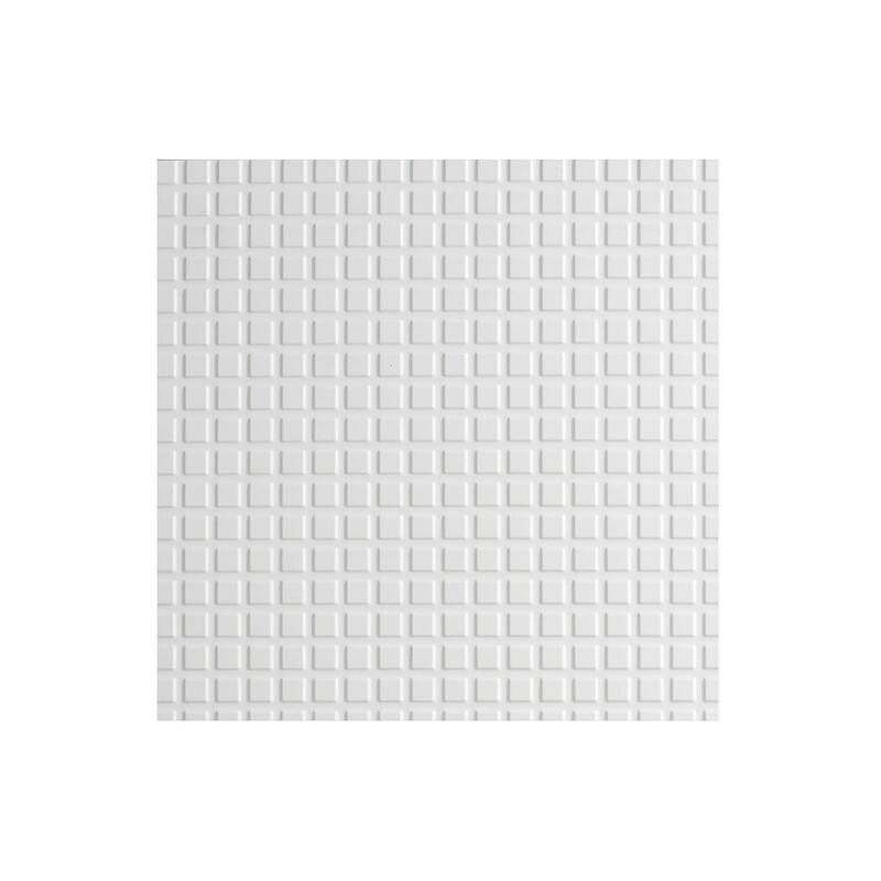 FASÄDE Square Decorative Vinyl 2ft x 2ft Lay in Ceiling Panel in Gloss White (5 Pack) - 12in x 12in Sample - Gloss White