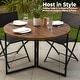 preview thumbnail 13 of 22, Aria Home 35 Inch Folding Table Round Trifold Multi Use Space Saving