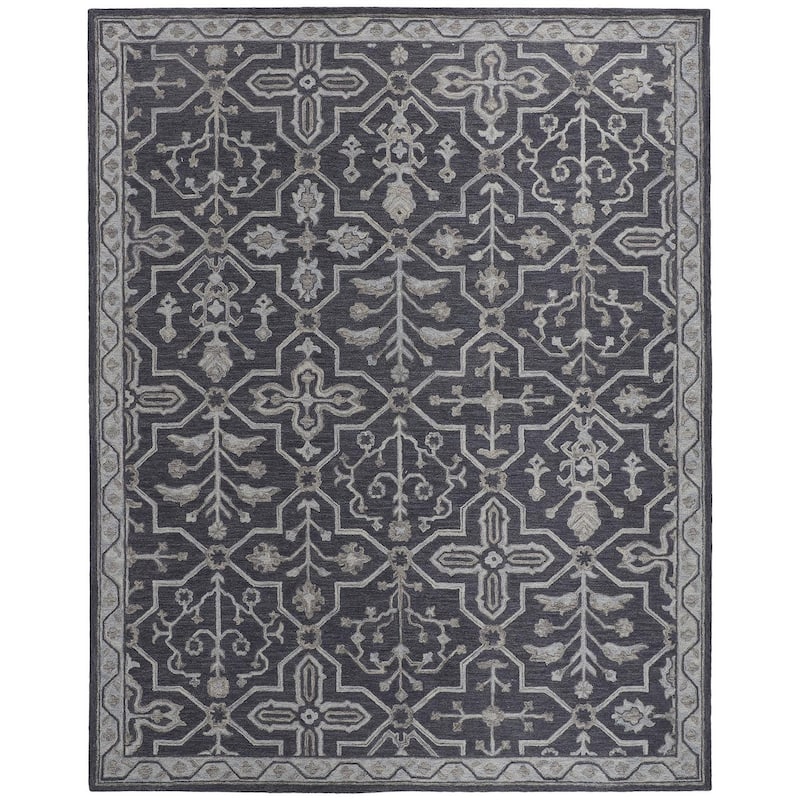 Grand Bazaar Faris Hand Tufted Oriental Traditional Area Rug - 2' x 3' - Blue/Gray