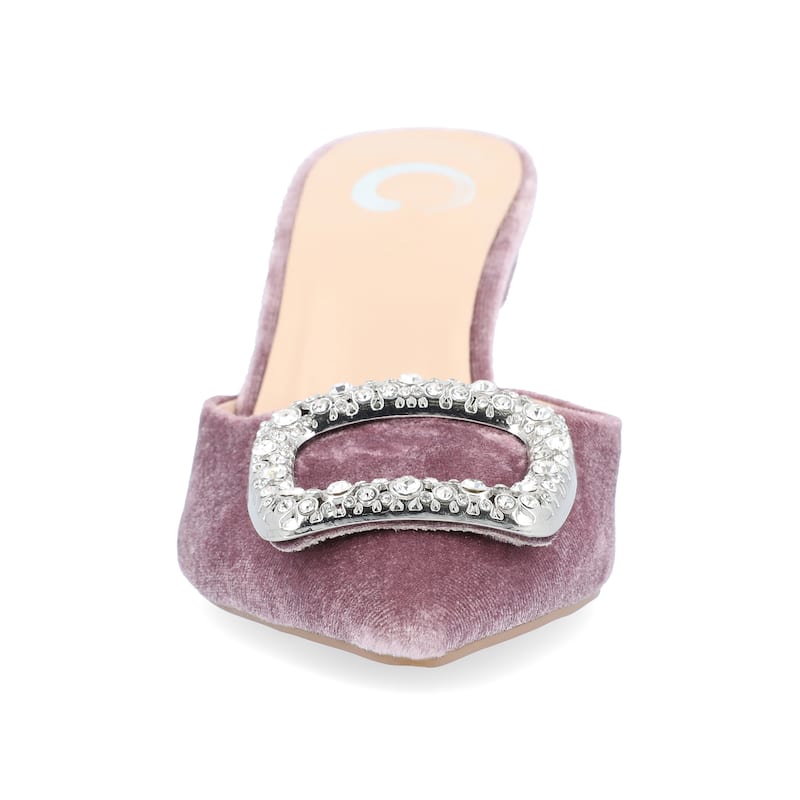 Journee Collection Women's Rishie Slip On Kitten Heel Mule Pump - Lilac - 6