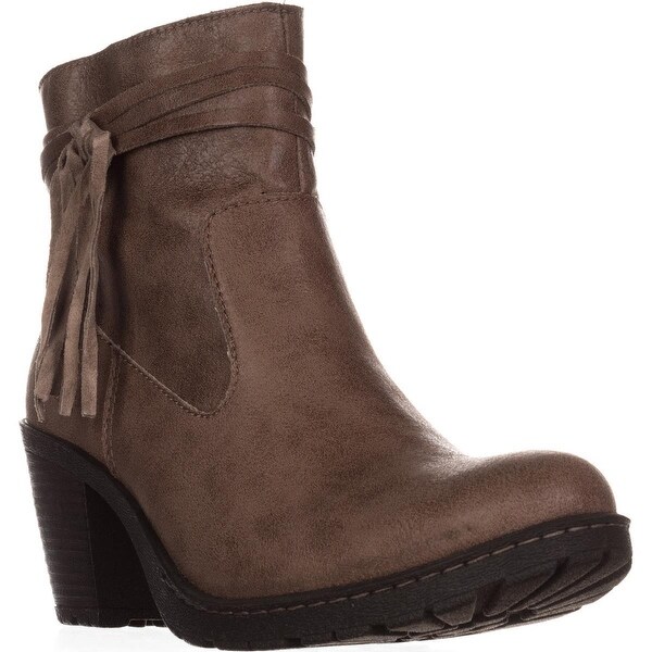 Born Alicudi Tassel Lug Sole Ankle Boots, Taupe