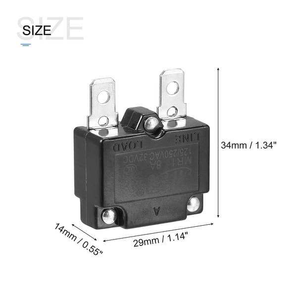 CIRCUITO SOBRECARGA PROTECTOR 3A AC125/250V DC32V Térmico Disyuntor 3 CIRCUITO SOBRECARGA PROTECTOR 3A AC125/250V DC32V Térmico Disyuntor 3