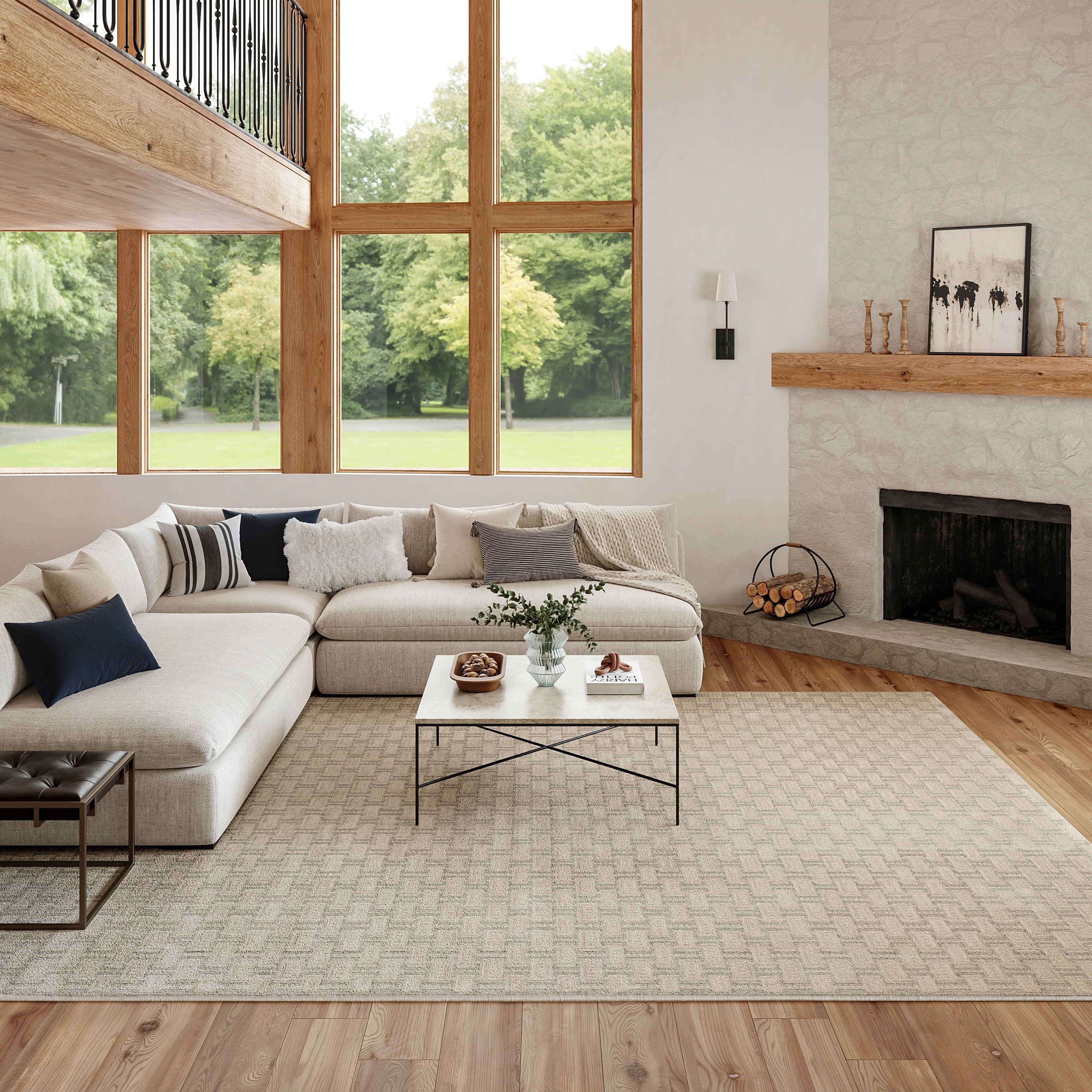 Nourison Nordic Indoor only Grey Geometric Area Rug
