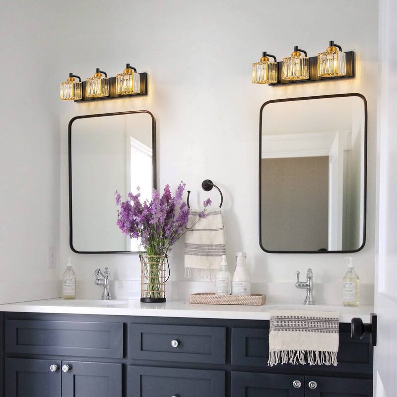 Modern 3/4/5-lights Crystal Bathroom Light Fixtures
