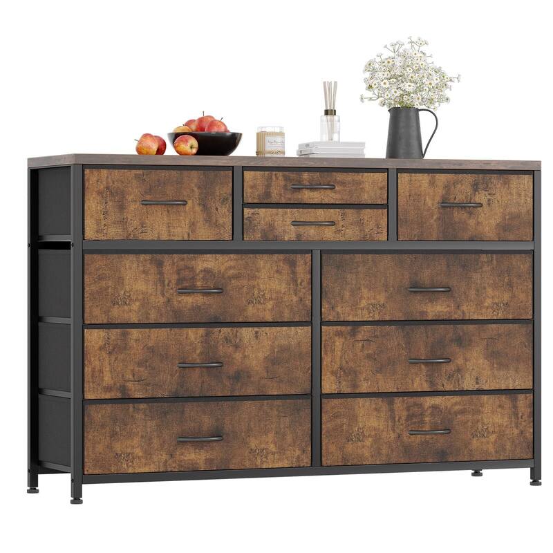 Wide 10 Drawer Dresser for Bedroom