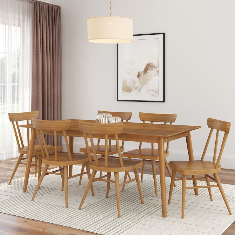 Mid-Century Modern 48" Rectangular Dining Table for 6