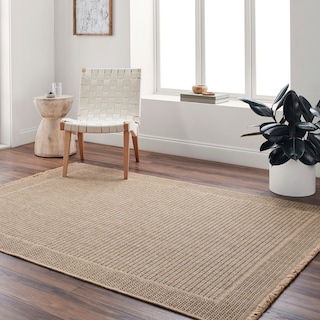 Livabliss Mirage Cottage Solid Indoor/Outdoor Area Rug