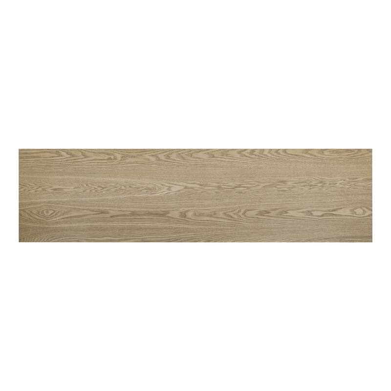 60" Console Table with T-Leg Base & Ash Veneer, Modern Style