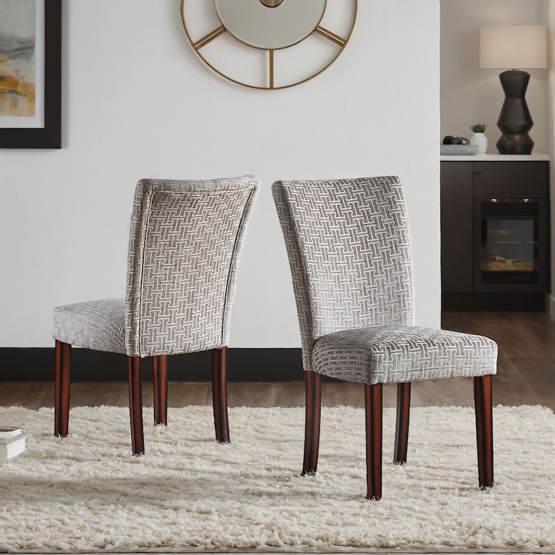 Dinant Print Parsons Dining Side Chairs (Set of 2)