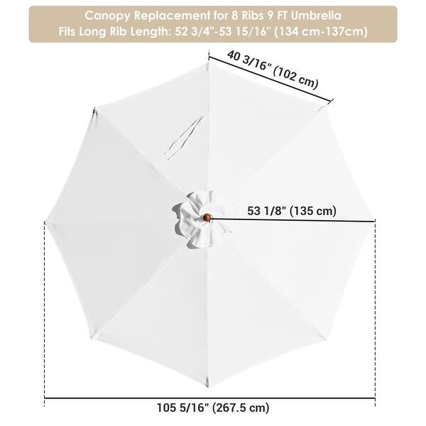 5 rib patio umbrella replacement canopy NILZA 9ft Ribs Half Umbrella Replacement Cover Half Round Umbrella Top Replacement Umbrella Cover, for Condo Porch Townhouse (Color : Green, Size : 270cm/9ft-5ribs) : ONLY umbrella replacement top Formosa Covers 9 ft Market