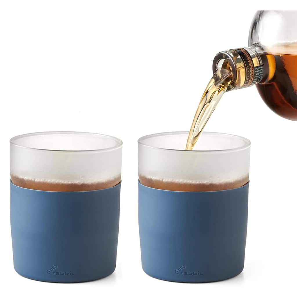 Rabbit Set of 2 Freezable Whiskey Glass - 8 oz