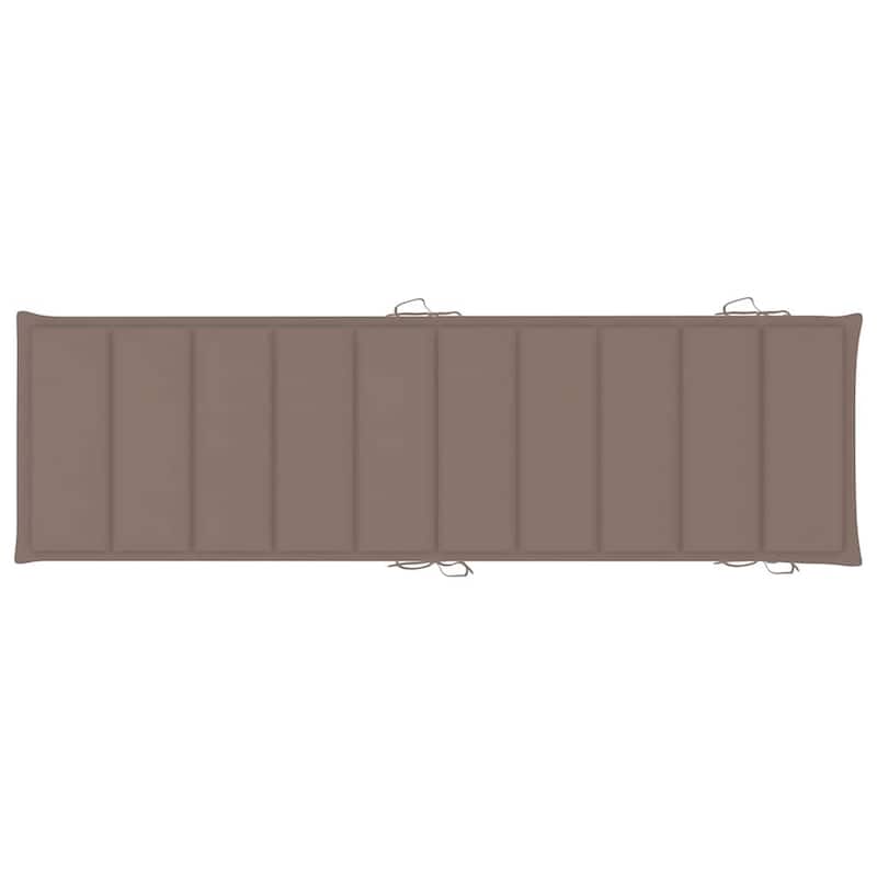 vidaXL Patio Sun Lounger with Cushion Solid Acacia Wood - 72.4" x 21.7" x 25.2"