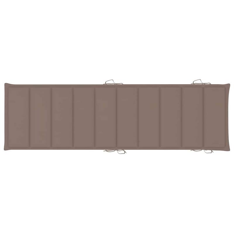 vidaXL Sun Loungers 2 pcs with Table and Cushions Solid Acacia Wood - 72.4" x 21.7" x 25.2"